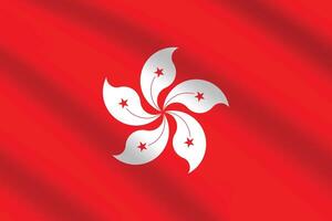 platt illustration av de hong kong nationell flagga. hong kong flagga design. hong kong Vinka flagga. vektor