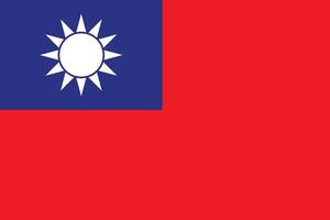 eben Illustration von Taiwan National Flagge. Taiwan Flagge Design. vektor