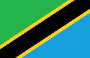 eben Illustration von Tansania National Flagge. Tansania Flagge Design. vektor