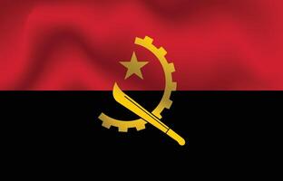 platt illustration av angola nationell flagga. angola flagga design. angola Vinka flagga. vektor