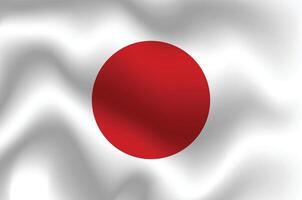 eben Illustration von Japan National Flagge. Japan Flagge Design. Japan Welle Flagge. vektor