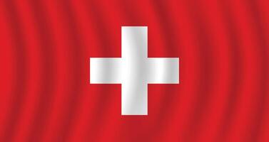 platt illustration av schweiz flagga. schweiz nationell flagga design. schweiz Vinka flagga. vektor