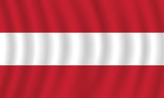 eben Illustration von Österreich National Flagge. Österreich Flagge Design. Österreich Welle Flagge. vektor