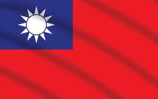 platt illustration av taiwan nationell flagga. taiwan flagga design. taiwan Vinka flagga. vektor