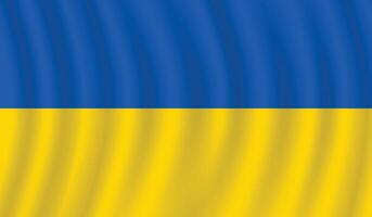 eben Illustration von Ukraine National Flagge. Ukraine Flagge Design. Ukraine Welle Flagge. vektor