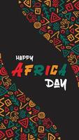 Afrika Tag Stammes- Kunst Symbole Vektor Hintergrund Illustration