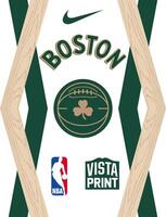 boston celtics 2024 basketboll stad utgåva jersey design element vektor