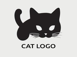 katt logotyp design vektor mall