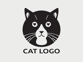 katt logotyp design vektor mall