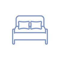 säng ikon vektor mall illustration design
