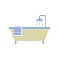 Badewanne Symbol Vektor Vorlage Illustration Design