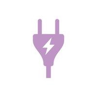 Stecker Kabel Symbol Vektor Vorlage Illustration Design