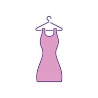 Kleid Stoff Symbol Vektor Vorlage Illustration Design