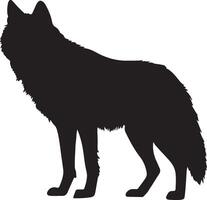 Wolf Silhouette Vektor Illustration Weiß Hintergrund