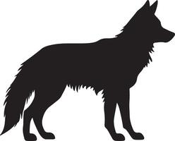 Wolf Silhouette Vektor Illustration Weiß Hintergrund