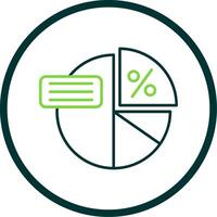 Kuchen Graph Linie Kreis Symbol vektor