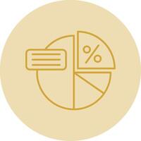 Kuchen Graph Linie Gelb Kreis Symbol vektor