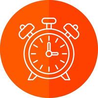 Alarm Uhr Linie rot Kreis Symbol vektor