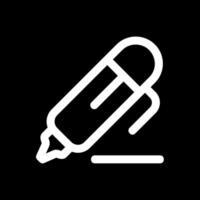 penna 2 linje omvänd ikon vektor