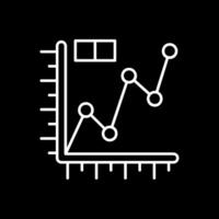 Liniendiagramm Linie invertiertes Symbol vektor