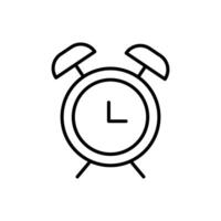 Alarm Uhr Vektor Symbol. geeignet zum Bücher, Shops, Geschäfte. editierbar Schlaganfall im minimalistisch Gliederung Stil. Symbol zum Design