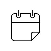 Kalender minimalistisch Gliederung Vektor Symbol. Vektor Illustration zum Netz Websites, Apps, Design, Banner und andere Zwecke