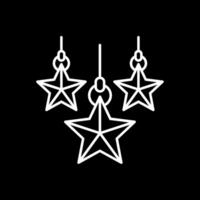 Weihnachtssternlinie umgekehrtes Symbol vektor