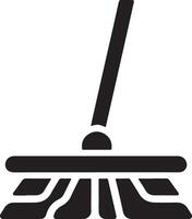 minimal golv mopp ikon symbol, platt illustration, svart Färg silhuett, vit bakgrund 21 vektor
