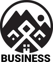 Gebäude Logo Vektor Kunst Illustration, schwarz Farbe Basic Gebäude Logo Weiß Hintergrund 4