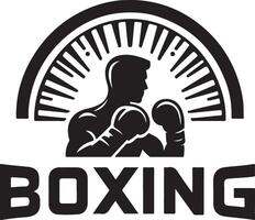 boxning logotyp vit bakgrund logotyper, vektor silhuett 13