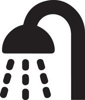 minimal dusch huvud ikon, symbol, ClipArt, svart Färg silhuett, vit bakgrund 13 vektor