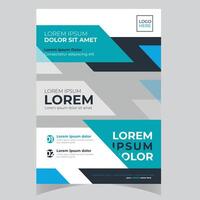 Broschürendesign, Cover modernes Layout, Jahresbericht, Poster, Flyer in A4 mit bunten Dreiecken vektor