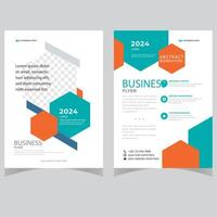 Design, Startseite modern Layout, jährlich Bericht, Poster, Flyer im a4 mit Blau Dreiecke vektor