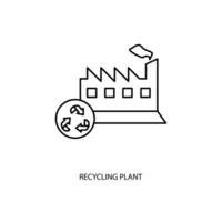 Recycling Pflanze Konzept Linie Symbol. einfach Element Illustration. Recycling Pflanze Konzept Gliederung Symbol Design. vektor