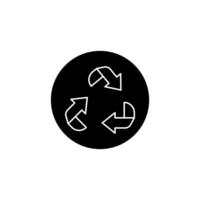 Recycling Konzept Linie Symbol. einfach Element Illustration. Recycling Konzept Gliederung Symbol Design. vektor