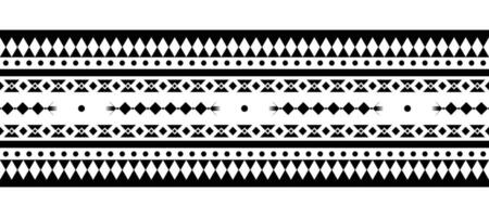 ethnisch Rand Ornament Vektor Illustration. geometrisch ethnisch orientalisch nahtlos Muster. einheimisch amerikanisch Mexikaner afrikanisch indisch Stammes- Stil. Design Grenze, Textil, Stoff, Kleidung, Teppich, Batik.