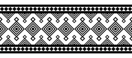 ethnisch Rand Ornament Vektor Illustration. geometrisch ethnisch orientalisch nahtlos Muster. einheimisch amerikanisch Mexikaner afrikanisch indisch Stammes- Stil. Design Grenze, Textil, Stoff, Kleidung, Teppich, Batik.