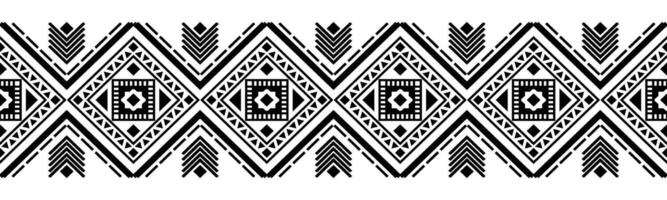 ethnisch Rand Ornament Vektor Illustration. geometrisch ethnisch orientalisch nahtlos Muster. einheimisch amerikanisch Mexikaner afrikanisch indisch Stammes- Stil. Design Grenze, Textil, Stoff, Kleidung, Teppich, Batik.