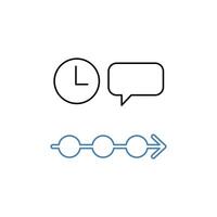 tidslinje begrepp linje ikon. enkel element illustration. tidslinje begrepp översikt symbol design. vektor