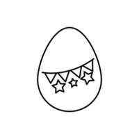 Ostern Eier Konzept Linie Symbol. einfach Element Illustration. Ostern Eier Konzept Gliederung Symbol Design. vektor