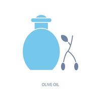 Olive Öl Konzept Linie Symbol. einfach Element Illustration. Olive Öl Konzept Gliederung Symbol Design. vektor