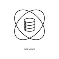 Daten Wissenschaft Konzept Linie Symbol. einfach Element Illustration. Daten Wissenschaft Konzept Gliederung Symbol Design. vektor