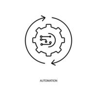 Automatisierung Konzept Linie Symbol. einfach Element Illustration. Automatisierung Konzept Gliederung Symbol Design. vektor