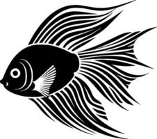 angelfish, svart och vit vektor illustration