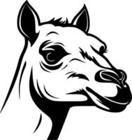 Kamel - - schwarz und Weiß isoliert Symbol - - Vektor Illustration