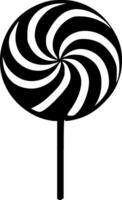 Süßigkeiten - - schwarz und Weiß isoliert Symbol - - Vektor Illustration