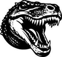 Alligator - - minimalistisch und eben Logo - - Vektor Illustration
