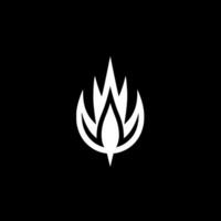 brand - svart och vit isolerat ikon - vektor illustration