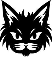 Katze - - schwarz und Weiß isoliert Symbol - - Vektor Illustration