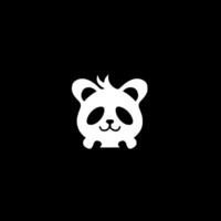 Panda - - schwarz und Weiß isoliert Symbol - - Vektor Illustration